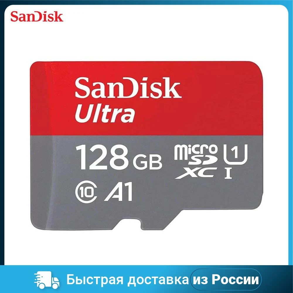 Карта памяти Sandisk SDSQUA4-128G-GN6MN 128 Гб microSDXC класс 10 UHS-I U1 A1 Чт 100 Мб/с
