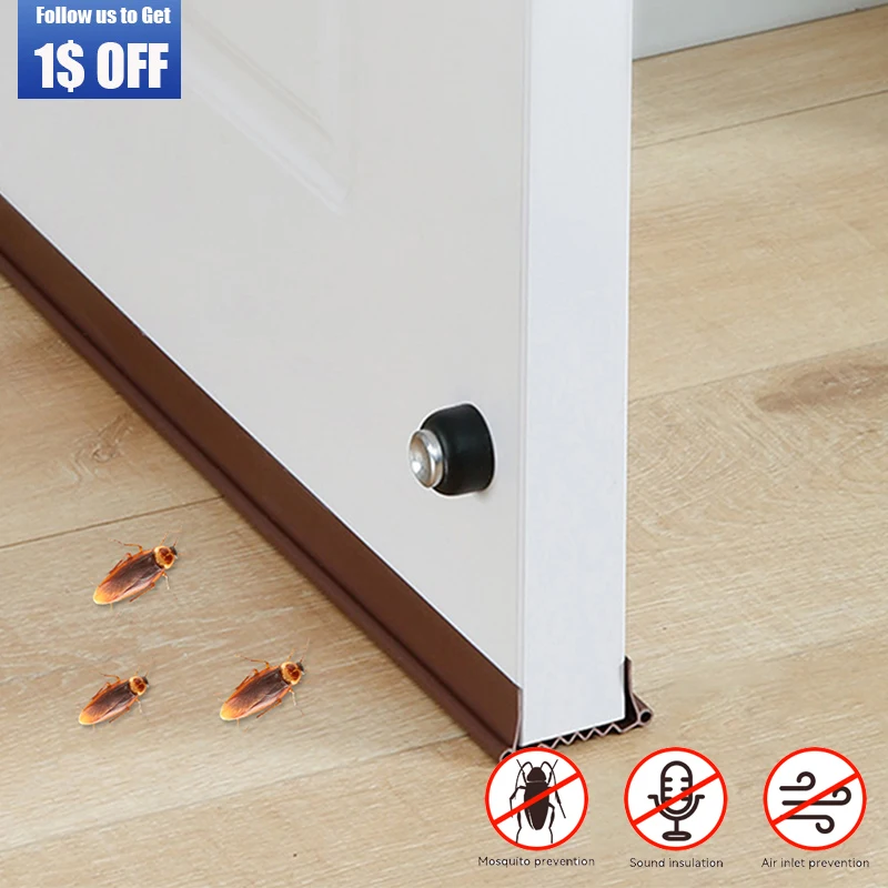 

Door Bottom Sealing Strip Sound Proof Noise Reduction Under Door Draft Stopper Dust Proof Window Strip Anti-Cold Gap Blocker