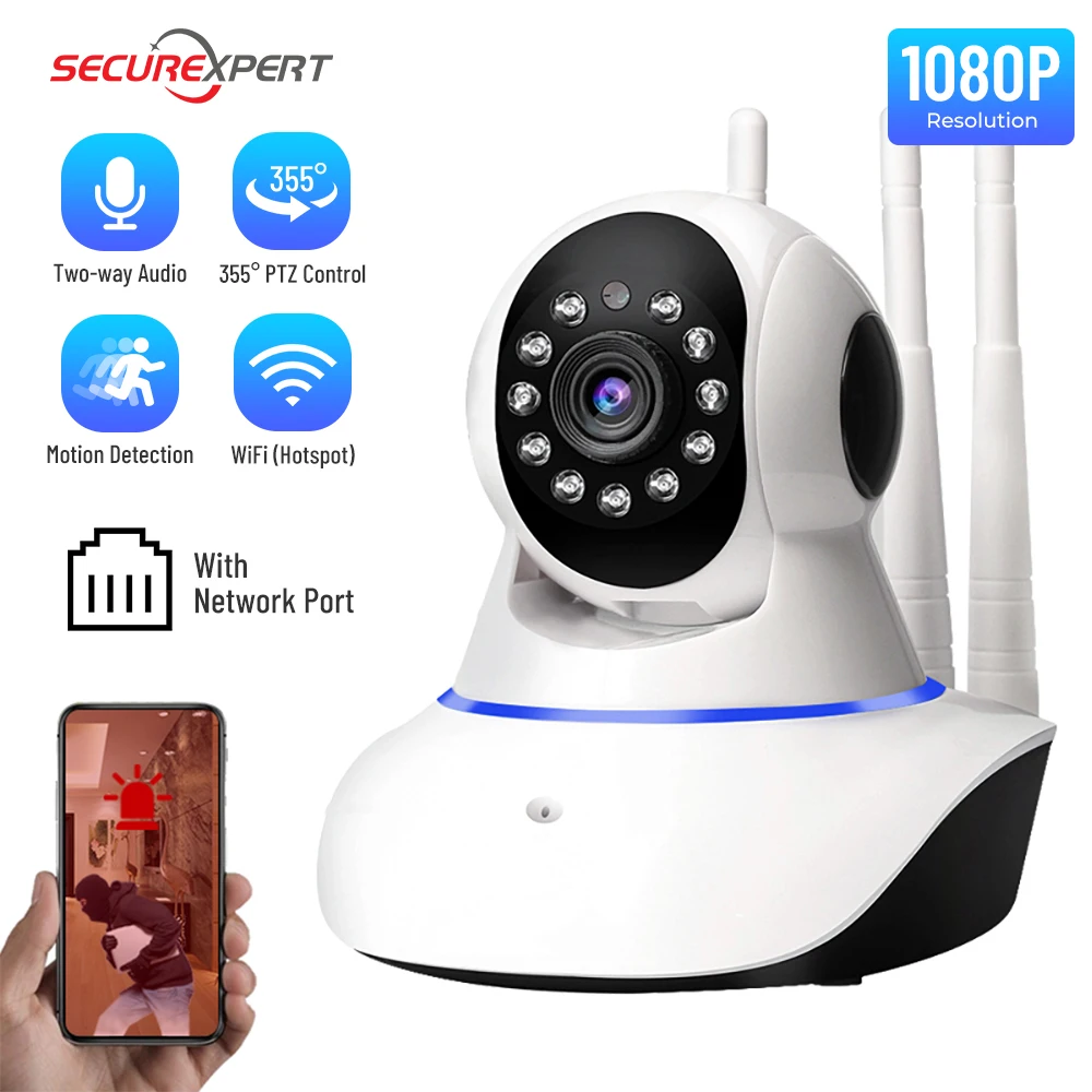 

Securexpert 1080P WiFi Camera Wireless Smart Home Security Indoor Surveillance Two Way Audio Baby Monitor HD IP CCTV Camera