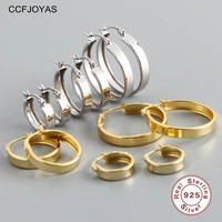 ccfjoyas 11 517 523 5mm punk rock 925 sterling silver hoop earrings women european and american circle huggies wedding jewelry