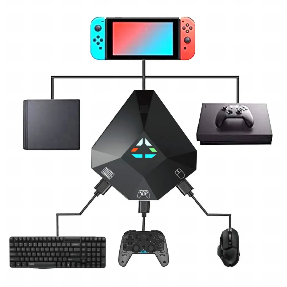 For PS4/PS3 Game Controller Gaming Keyboard Mouse Adapter Converter for Xbox One/360 Mobile |