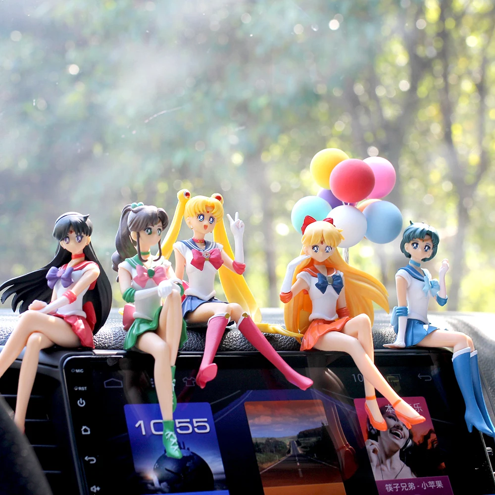 

Anime Sailor Moon Beautiful Girl PVC Action Figure Ornament Car Desktop Decoration for Girls Gifts