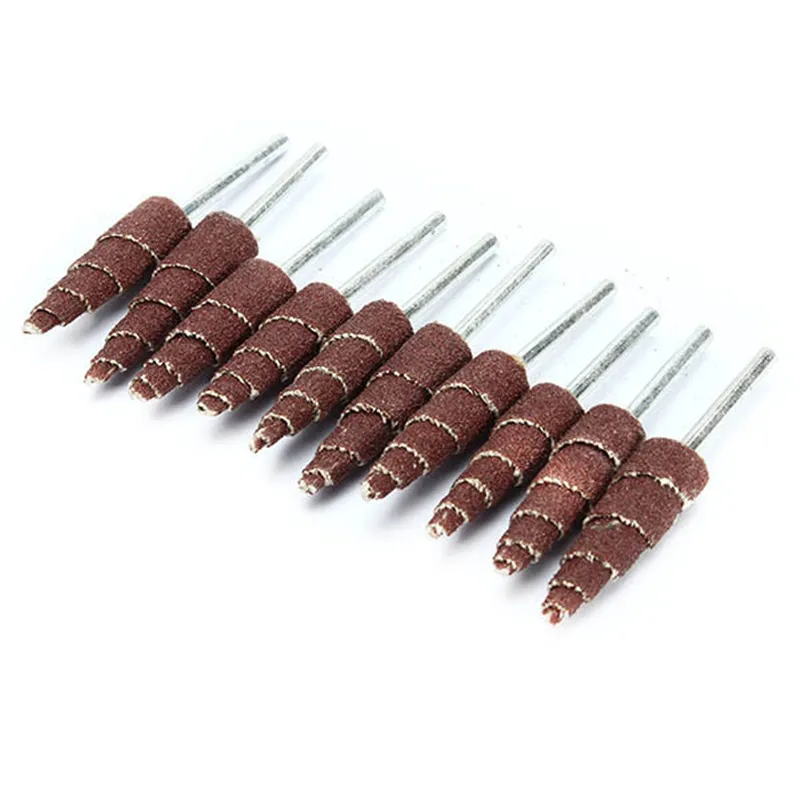 

10pcs 54mm Long Cone Deburring Flap Sanding Polishing Wheel for Rotary Tool Abrasive Tools