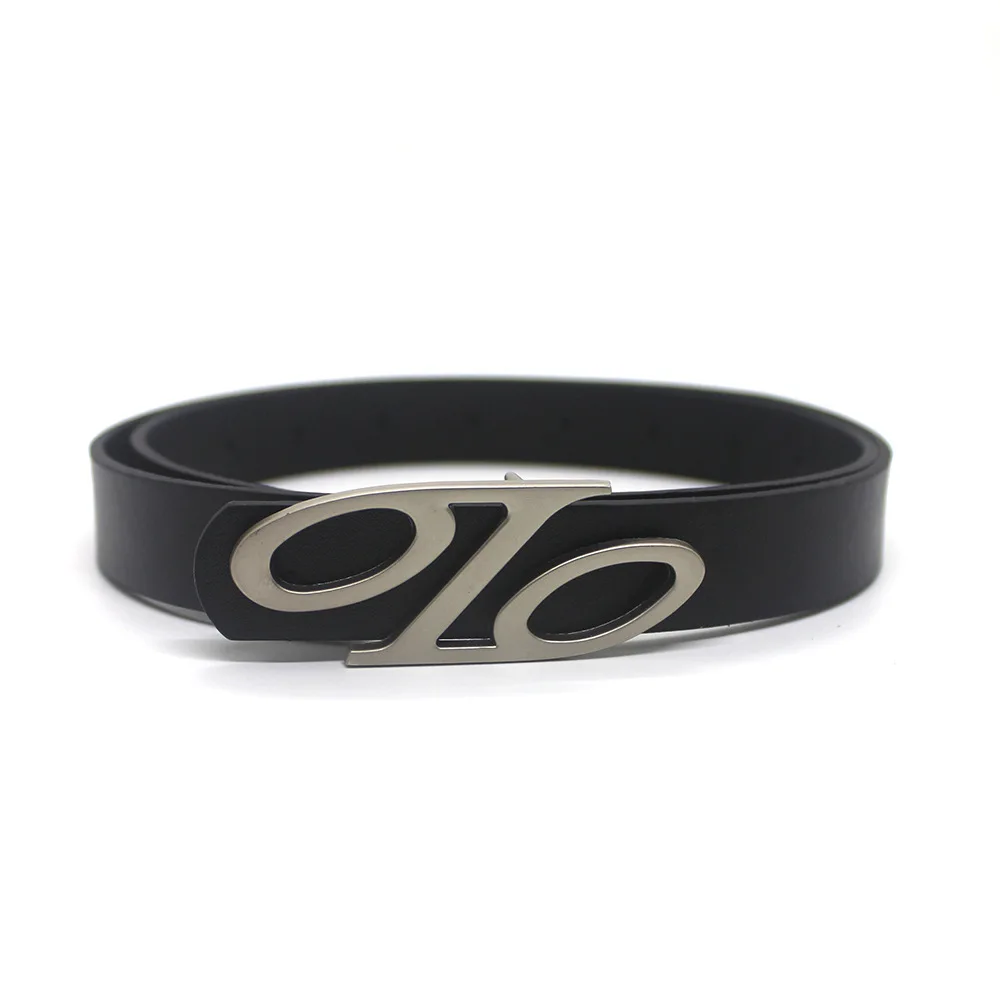 

Korean Fashion Stereo Percentage Buckle Belt Punk Metal Oval Button Decorative Belt Waistband Jeans Decoration Ceinture Femme