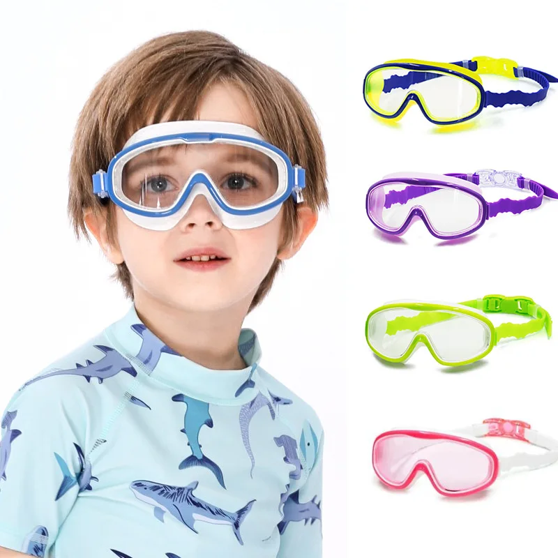 

Children's large frame professional swin goggles for boys girls waterproof anti-fog diving kids swimming goggles