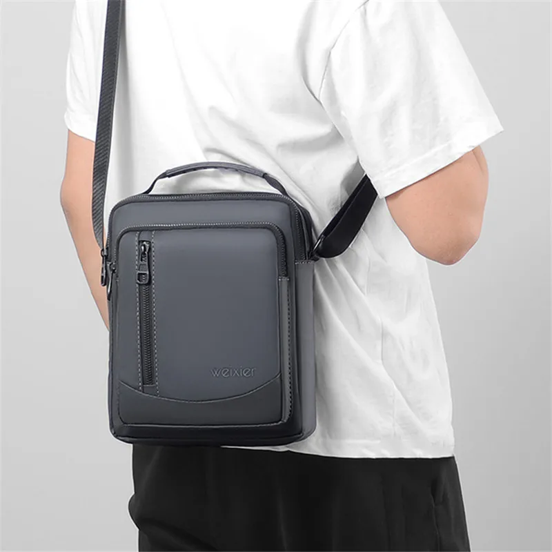 

Мужские деловые водонепроницаемые сумки-мессенджеры из искусственной кожи с защитой от кражи, сумка через плечо, сумки на плечо, сумка для коротких поездок для мужчин, 2022