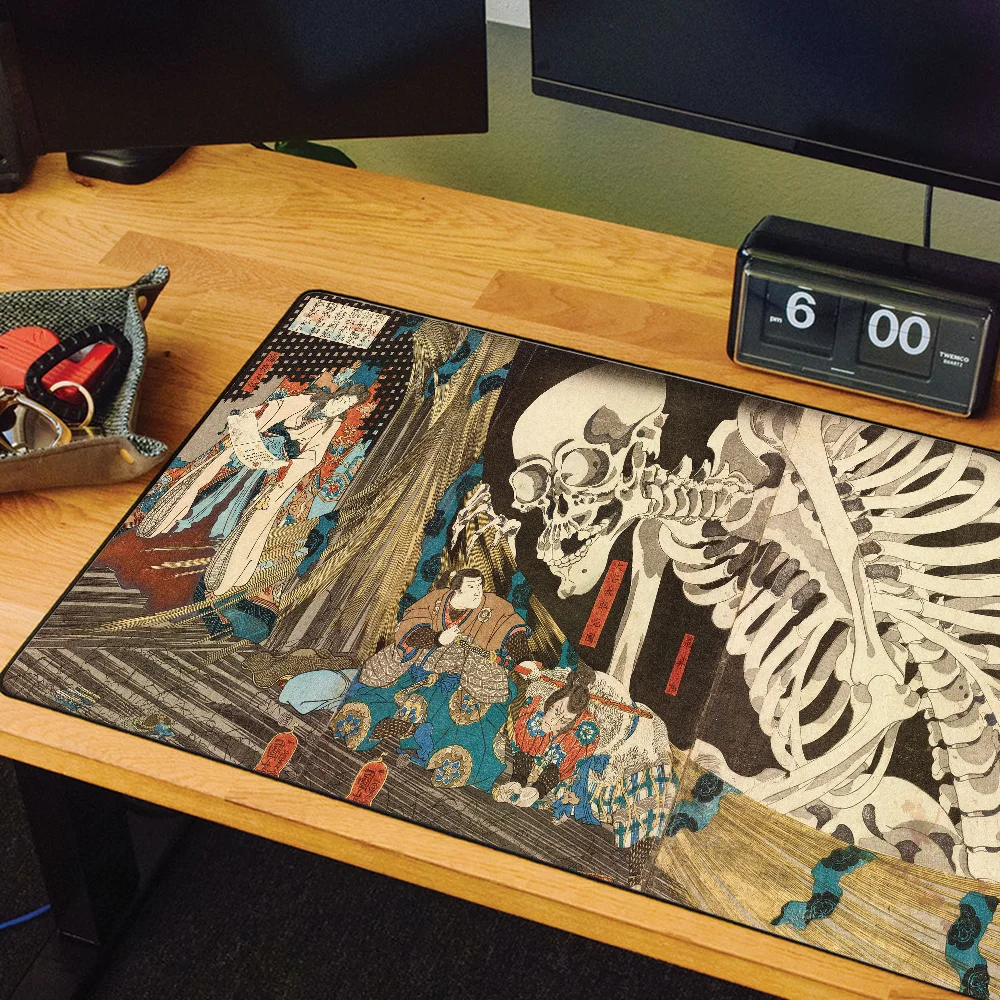 Коврик для мыши Skeleton Spectre, большой настольный коврик, клавиатура, эргономичный офисный резиновый коврик для ПК, нескользящий, с защитой от брызг, домашний на заказ (art.: 3920cfa3ec569) - 3920cfa3ec569