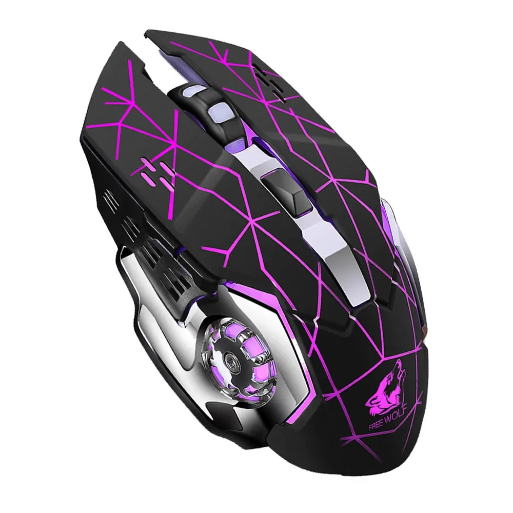 

Raton Wireless Gamer Silent LED Rechargeable X8 Mice For PC Laptop Computer mouse sem fio inalambrico 18Sep28
