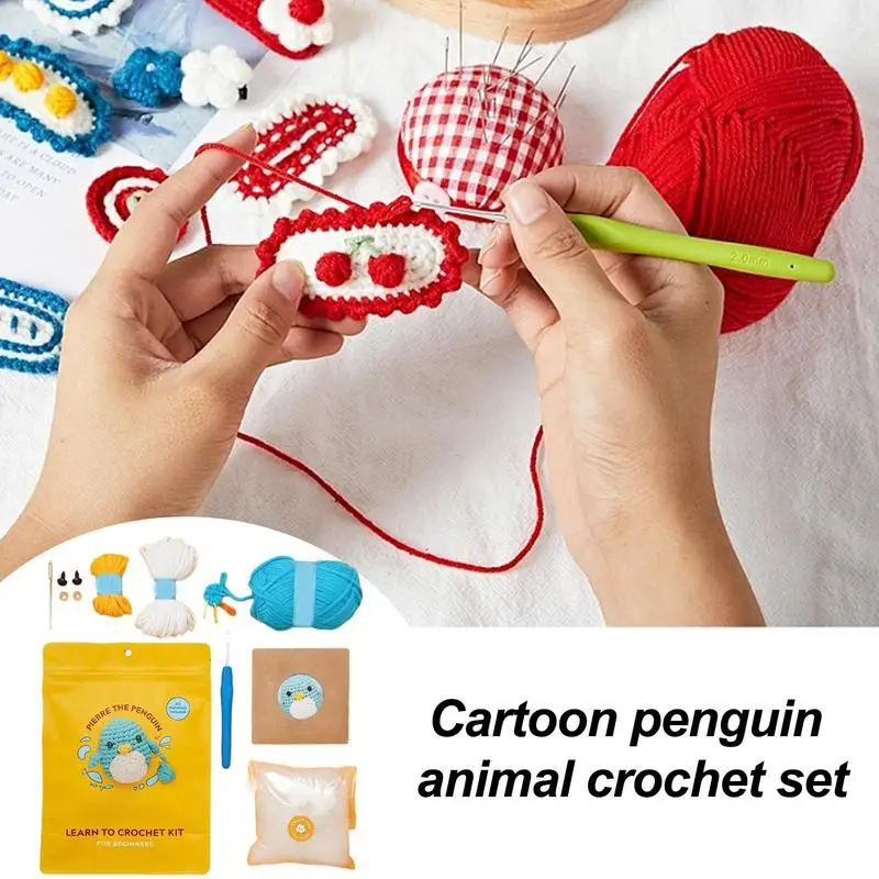 

Crochet Kit Knitting Material Needlework Crocheting Craft Kits Yarn Pattern With Step-By-Step Video Tutorials For Beginner