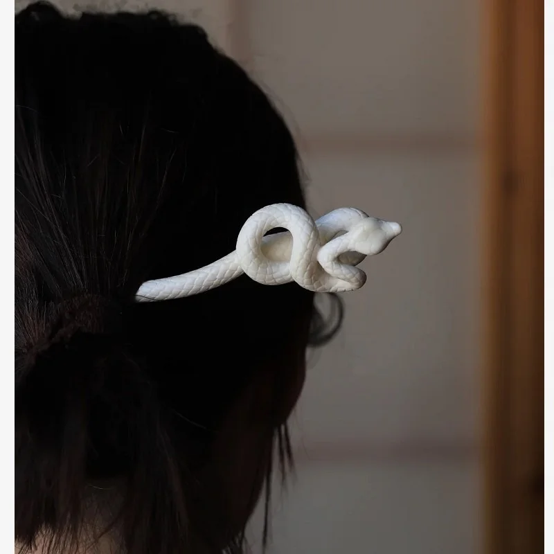 

Snake Shape Hair Stick Jewelry Vintage Alloy Hairpin Sticks Chinese Style Women Hair Pins Accessories