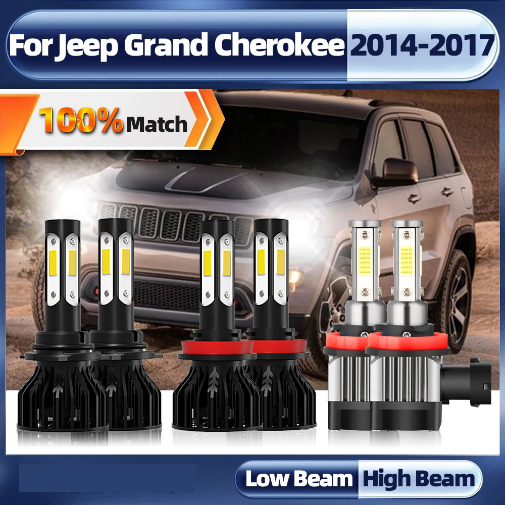 

60000LM Led Car Headlights Canbus 360W H11 9005 HB3 LED Bulb Turbo Lamp 6000K 12V For Jeep Grand Cherokee 2014 2015 2016 2017