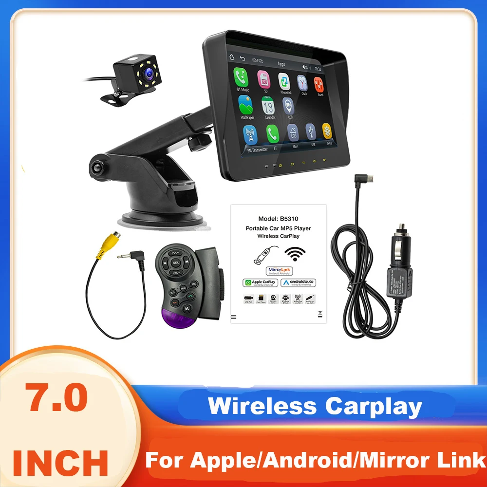 

B5305 7/9inch Universal Wireless Carplay Android Auto Bluetooth-Compatible Multimedia Auto Video Player for Vehicle Electronics