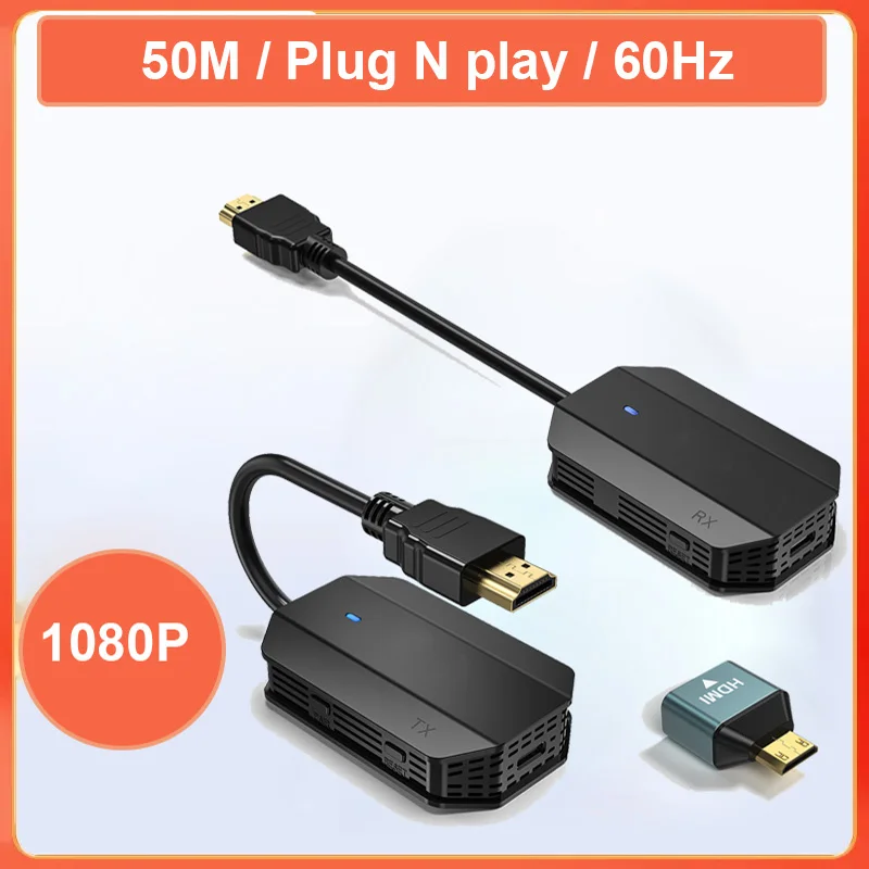 Беспроводной приемник-передатчик HDMI 1080P расширитель сигнала дисплея AV адаптер для ноутбука тв проектора монитора