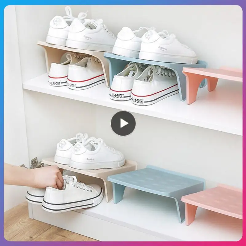 

Good Hardness Toughness Shoe Storage Rack Shoe Storage Holder Plastic Save Space Simple Storage Shoes Household Accessories