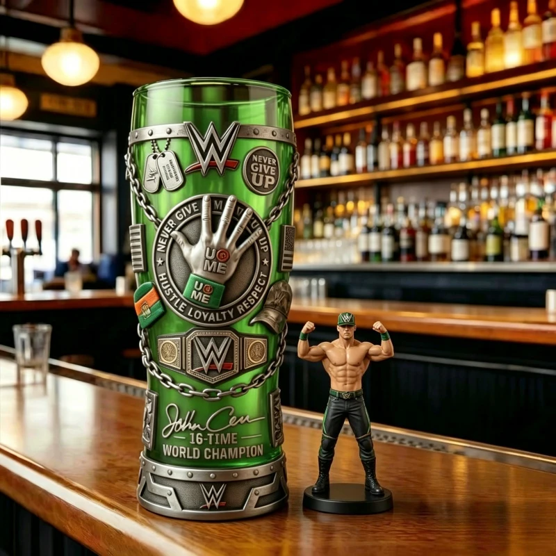 Стеклянная кружка WWE Джон Кена, 16-кратного чемпиона, для пива, коллекционная вещь для фанатов рестлинга (art.: 3920da377bda2) - 3920da377bda2