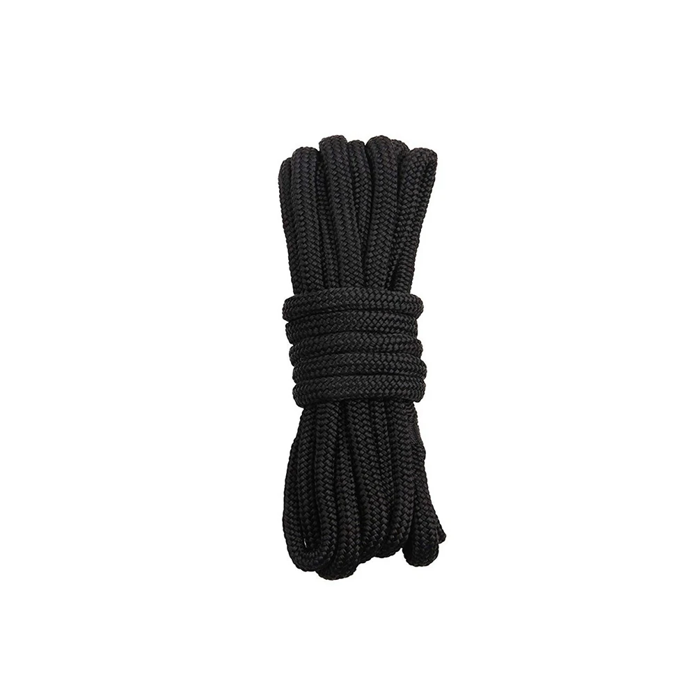 

16 shares Double Braided Nylon Black DockLine Boat Dock Line Mooring Rope Anchor Rope Ultra Strong Dock Lines 15 Feet