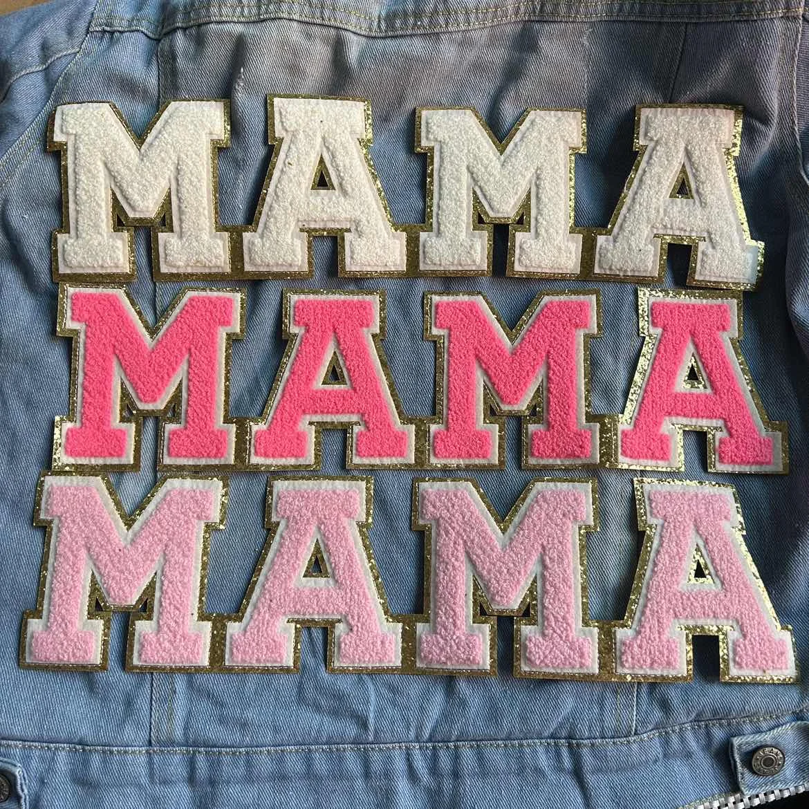 Нашивка на одежду для мамы аппликация с вышивкой и надписью английском языке