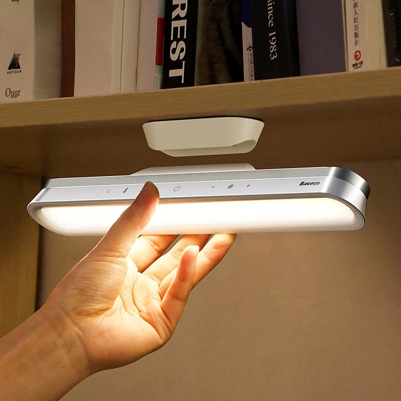 

Desk Lamp Hanging Magnetic LED Table Lamp Chargeable Stepless Dimming Cabinet Light Night Light For Closet Wardrobe Lamp