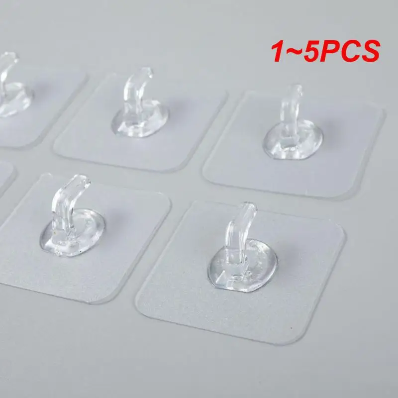 

1~5PCS Super Glue Hook Transparent Strong Self Adhesive Key Towel Door Wall Hanger For Hanging Kitchen Bathroom Accessories
