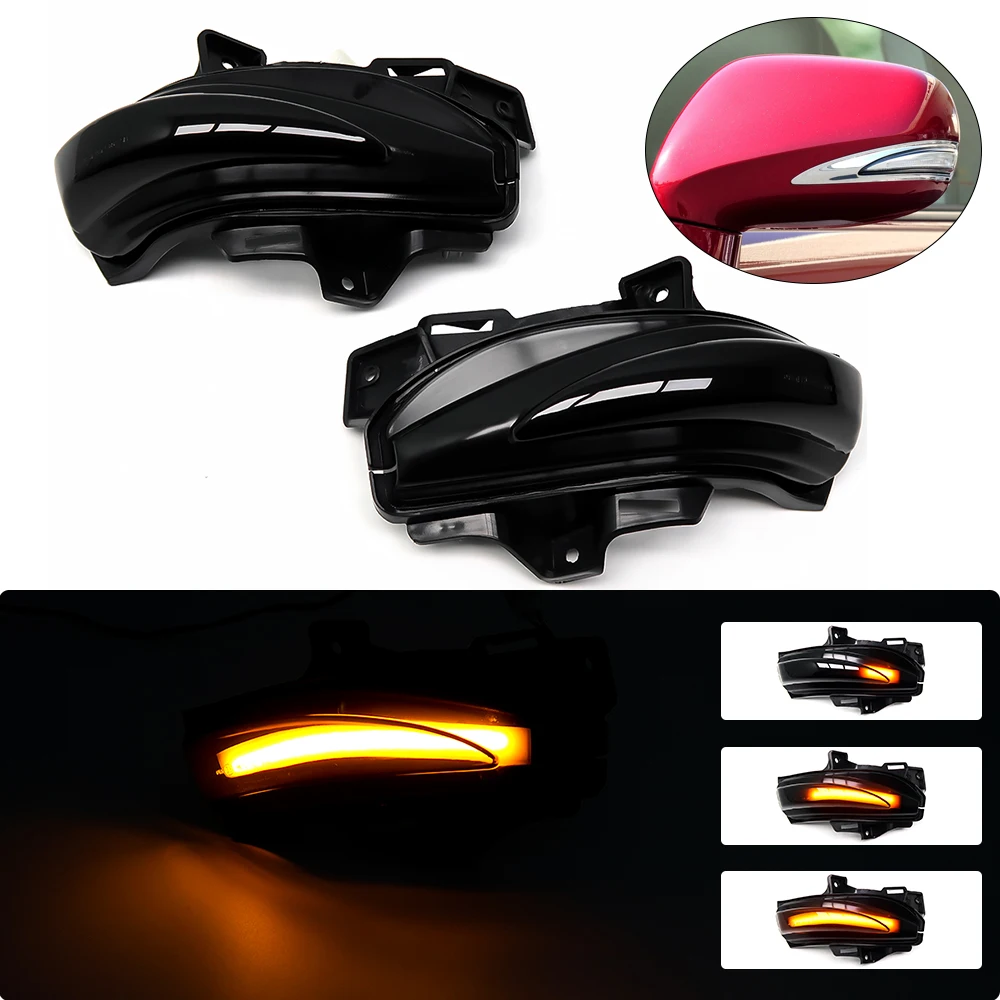 2Pcs For Lexus IS200D IS250 IS250 AWD IS300 IS350 IS350 AWD GSE26 2010-2012 LED Rearview Mirror Dynamic Turn Sigal Light