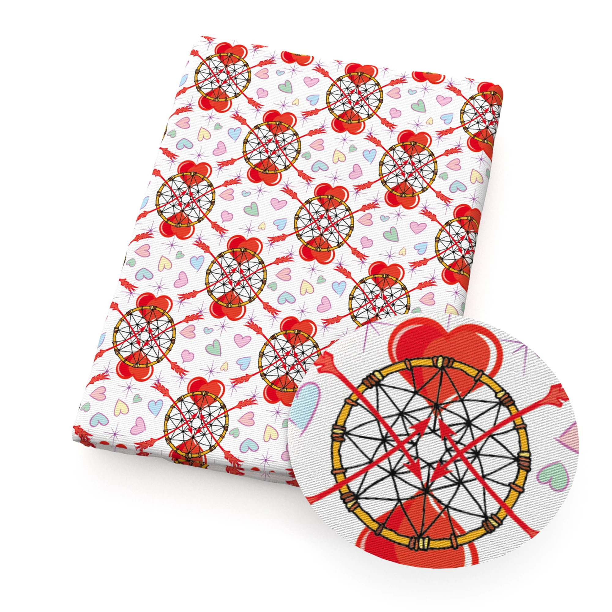 Хлопчатобумажная ткань в стиле Купидон 50x145 см