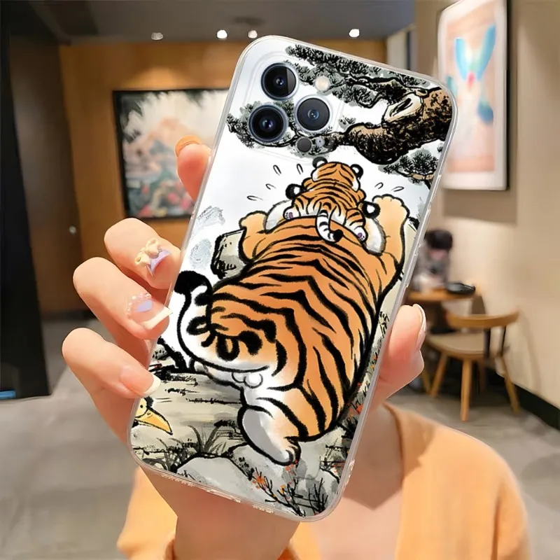 Чехол для телефона с мультяшным изображением толстых тигров хит продаж 2023