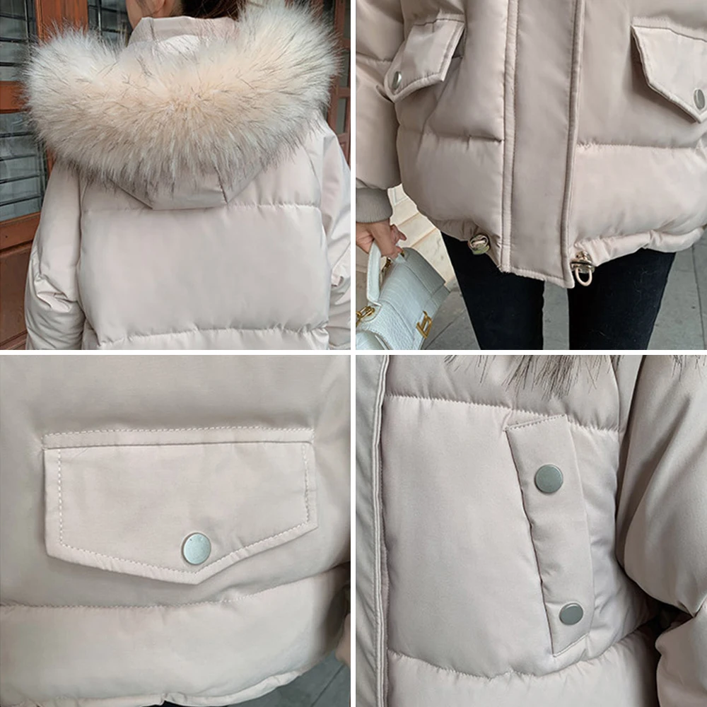 Winter Anti-cold Cotton Coat Korean Version with Hat Loose and Thick Short Style Cotton-padded Jacket Warm Parka Women's Coat