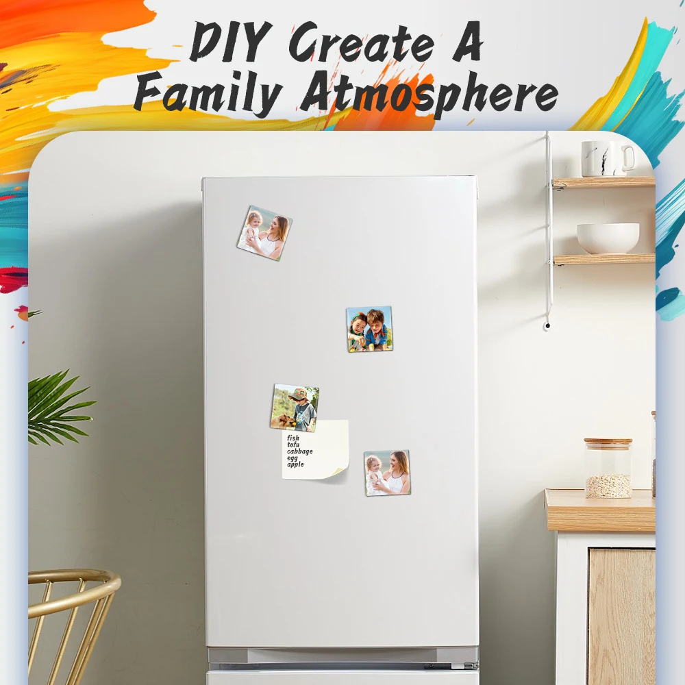 2024 Последняя модель 50 × мм Холодильник DIY Набор для фото на заказ Машина