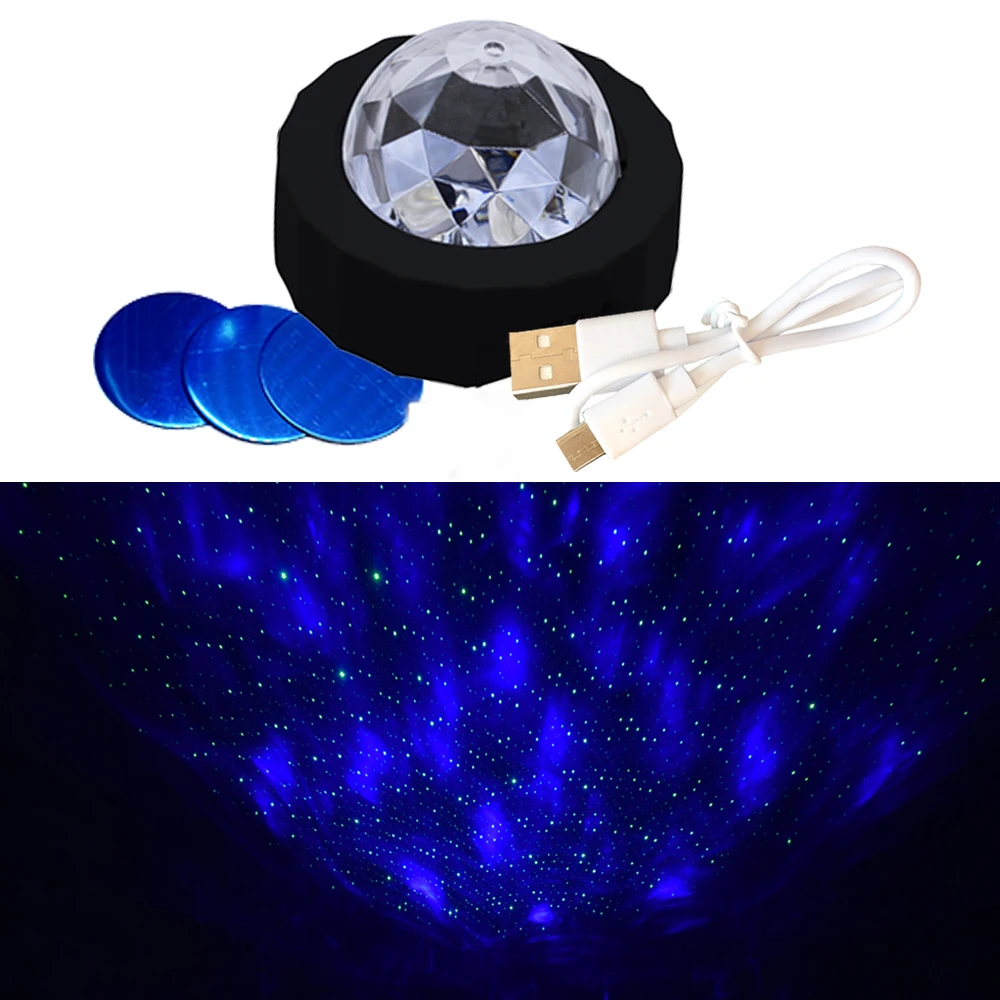 

1x DJ RGB Night Lamp Car Ambient Light Colorful Music Led Party Atmosphere Interior Dome Trunk Wall Lamp Welcome Light Projector