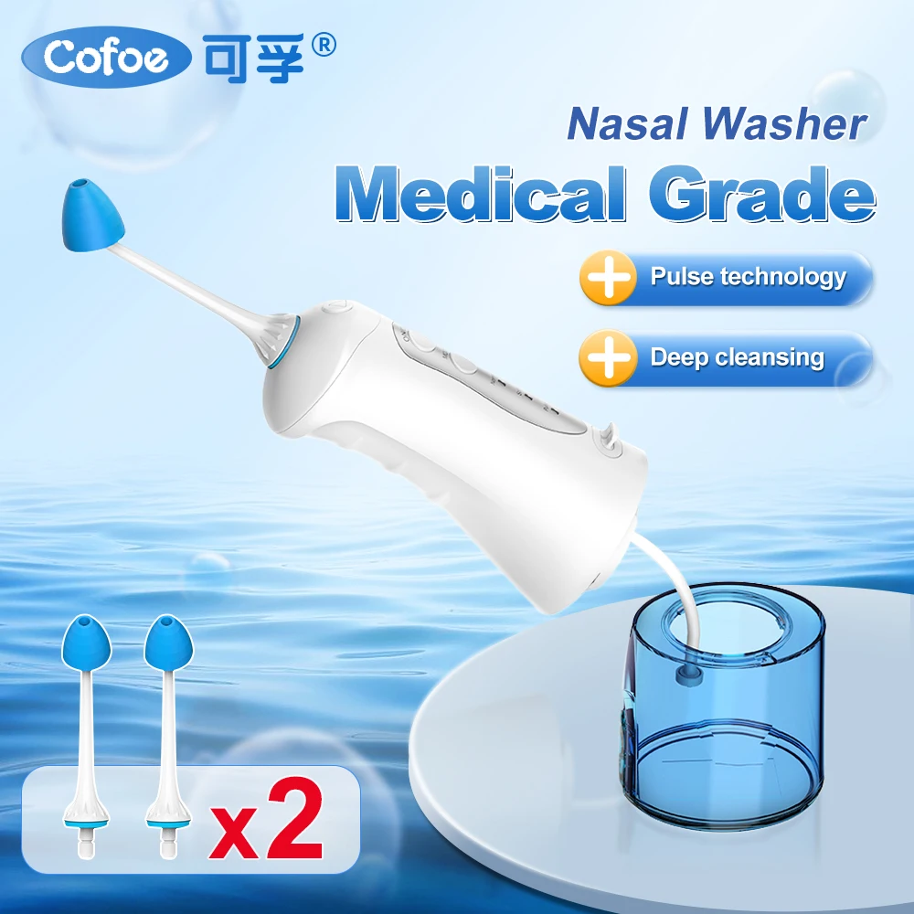 

Cofoe Electric nasal washer portable usb rechargeable nasal cleaner adjustable water pressure