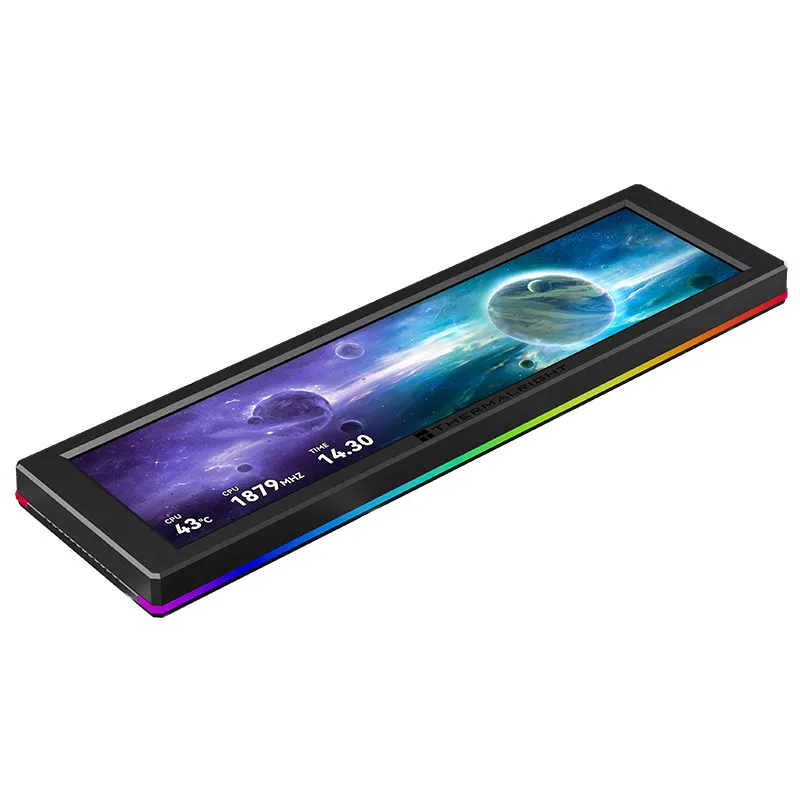 Фото Второй экран Thermalright TROFEO VISION 9.16 ARGB LCD для корпуса ПК, магнитное крепление, IPS-дисплей с разрешением 1920*480. №4