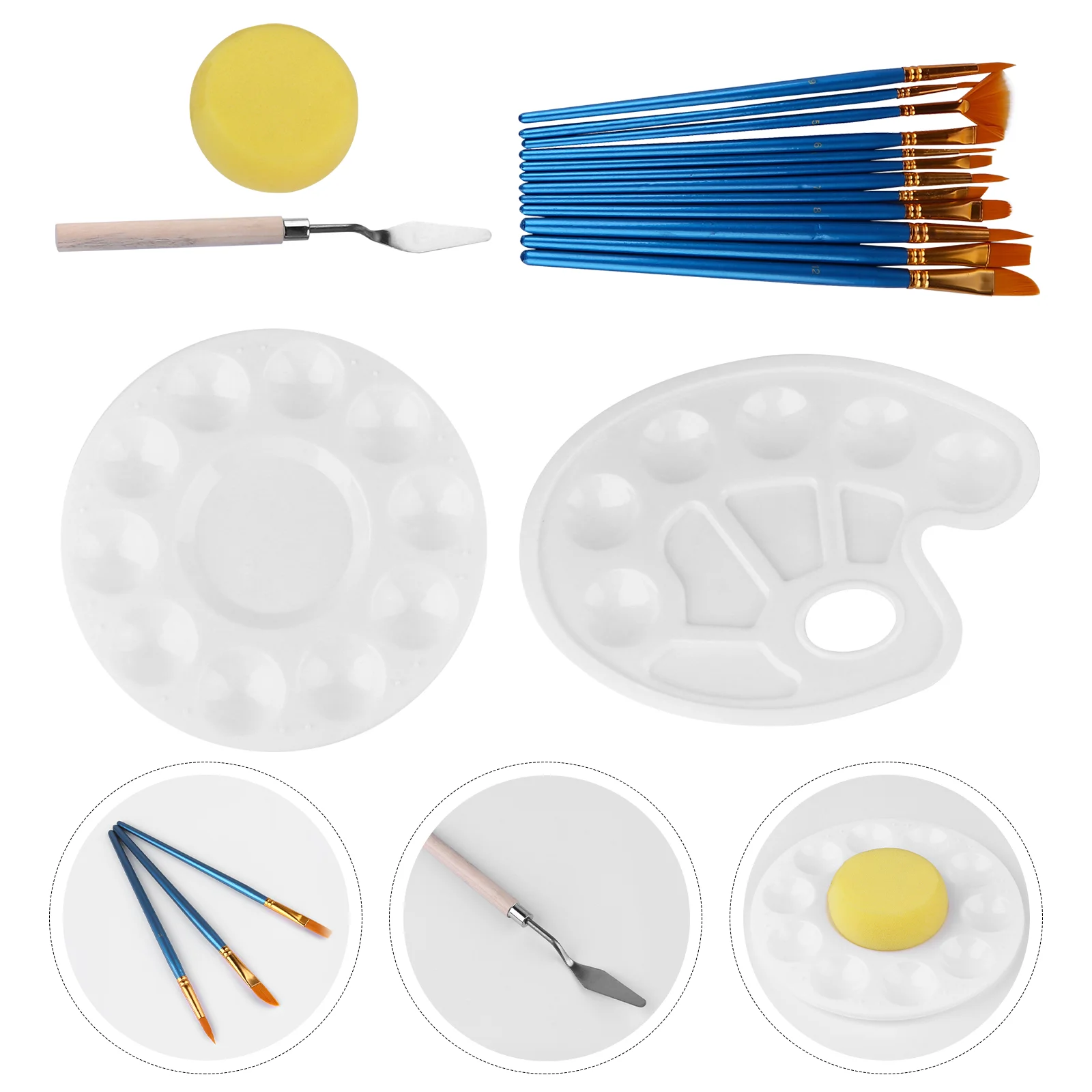 

1 Set Durable Portable Practical Paintbrush for Art Paint Painting Students