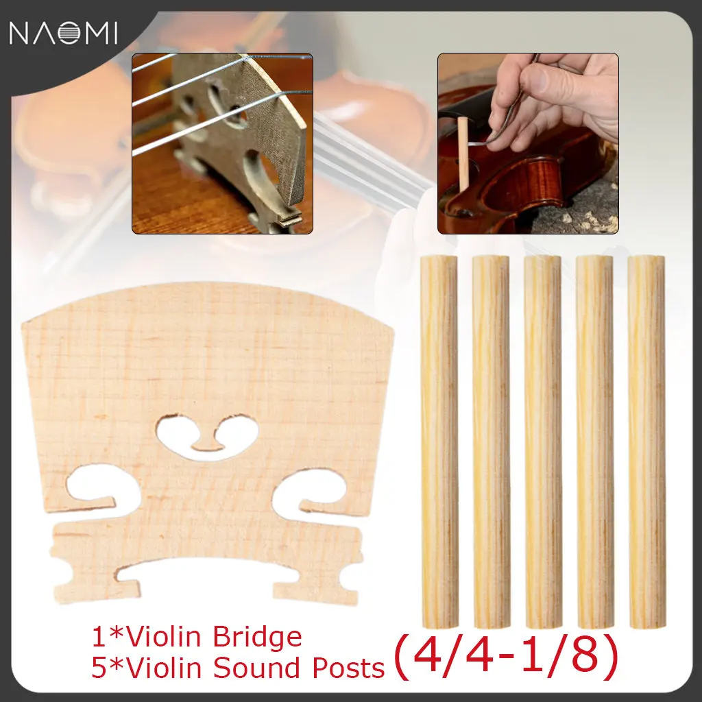 

1 Set Violin Bridge Violin Sound Post Violin 4/4 Violin Parts for Violin Making DIY Violin Maker