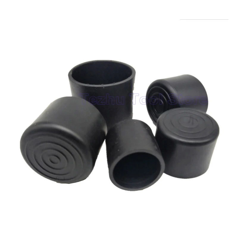 

30mm-120mm PVC Rubber Black Round Chair Table Feet Stick Pipe Tubing End Cover Caps Cap