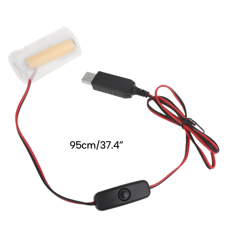 Универсальный USB 5 В 2 А до 4 1 LR20 D Линия устранения батареи Кабель питания Шнур для