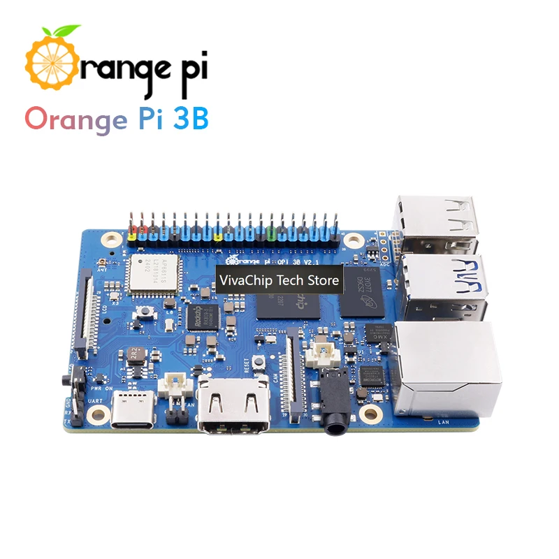 Фото Модуль VivaChip TechOrange Pi 3B 4GB+64G EMMC, мини-ПК Rockchip RK3566, четырехъядерный процессор, Wi-Fi+BLE, Gigabit, для Android и Linux OS, SBC, одноплатный компьютер №4