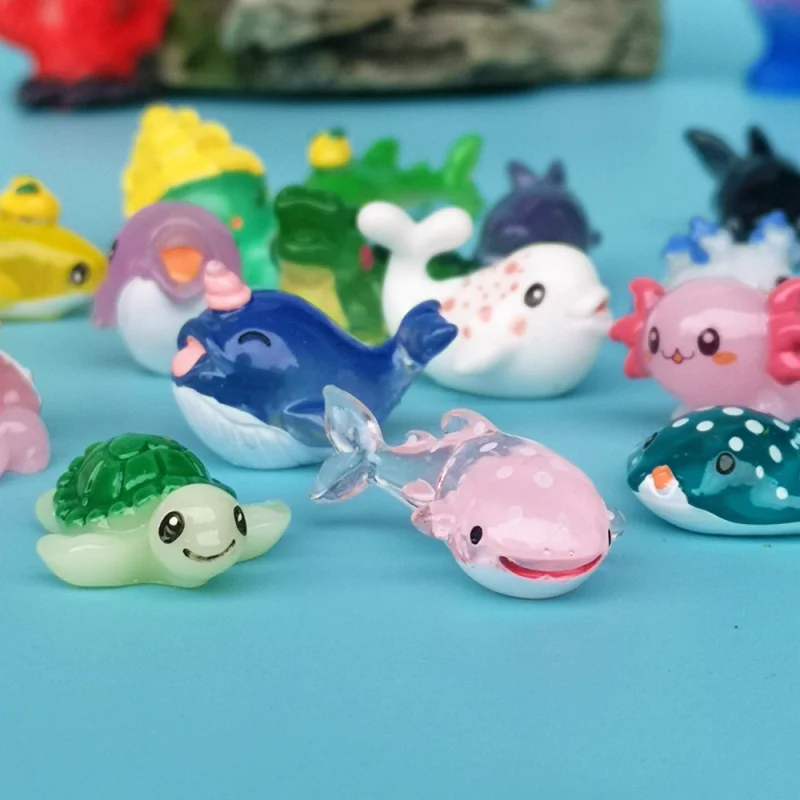 4Pcs Marine Animal Shark Whale Sea Fish Model Bonsai Figurine Miniature Fairy Garden Decoration Diy Accessories Home Decor Toy |