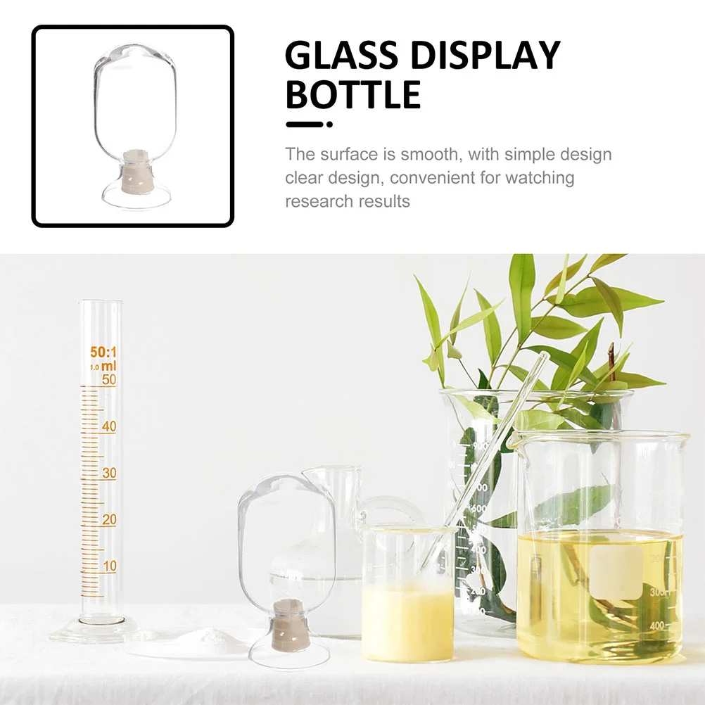

2 Pcs Glass Match Holder Bottle Lid Bottles Lids Storage Matchstick Cloche Clear Caps Display