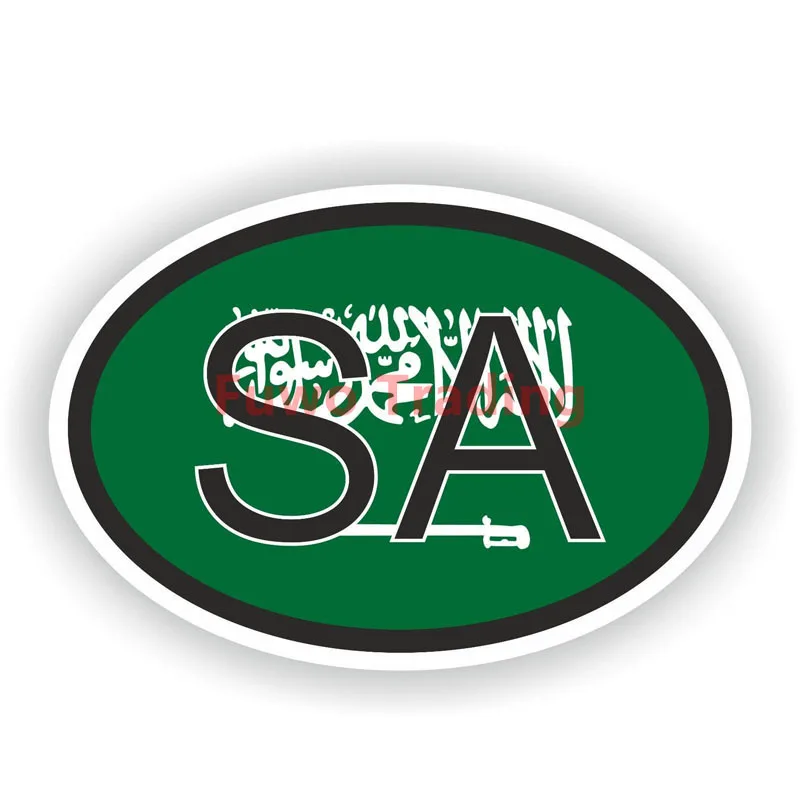 

Торговый автомобиль Fuwo, стикер, креативность, Саудовская Аравия, код страны SA, забавная KK Солнцезащитная Водонепроницаемая наклейка из ПВХ, ...