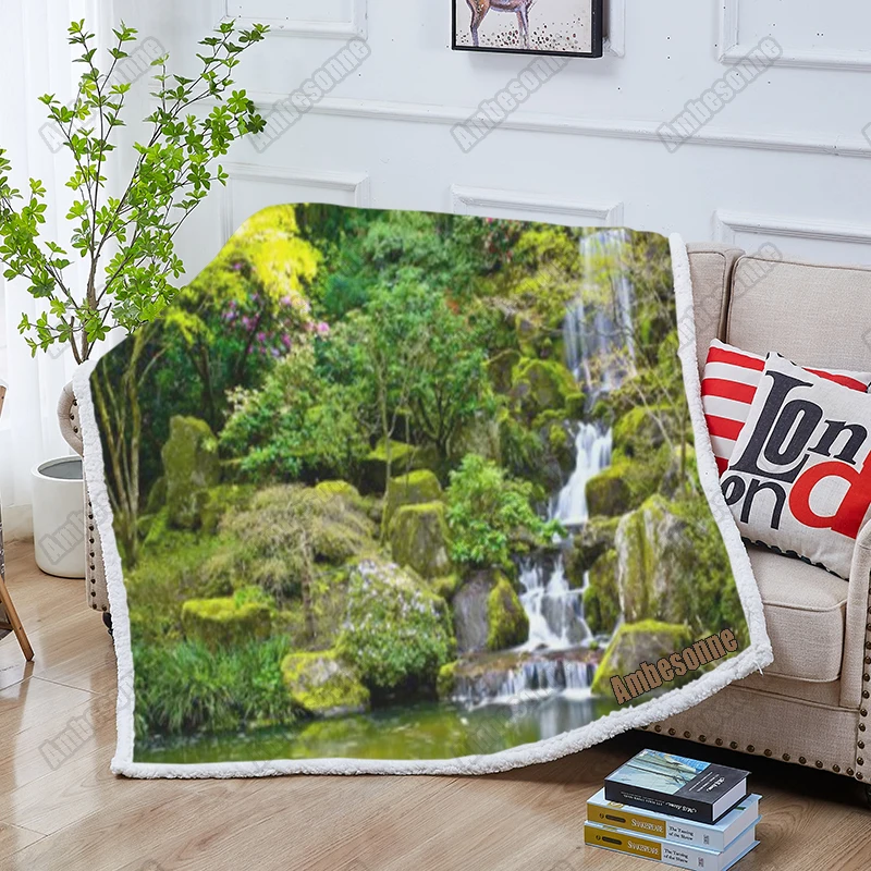 

Классическое летнее одеяло «Водопад», одеяло для детей и взрослых, мягкое одеяло для дивана, одеяло для пикника, индивидуальное одеяло