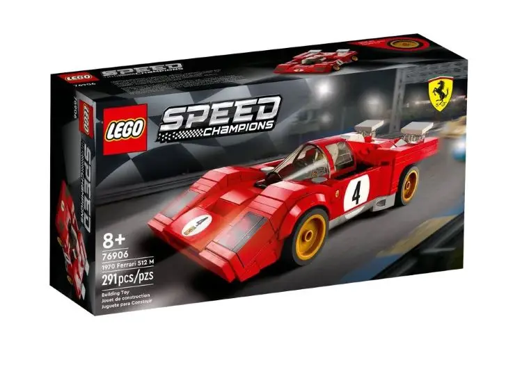 Lego speed 76906 чемпионы 1970 ferrari 512 m отличные игрушки подарок на день рождения для детей