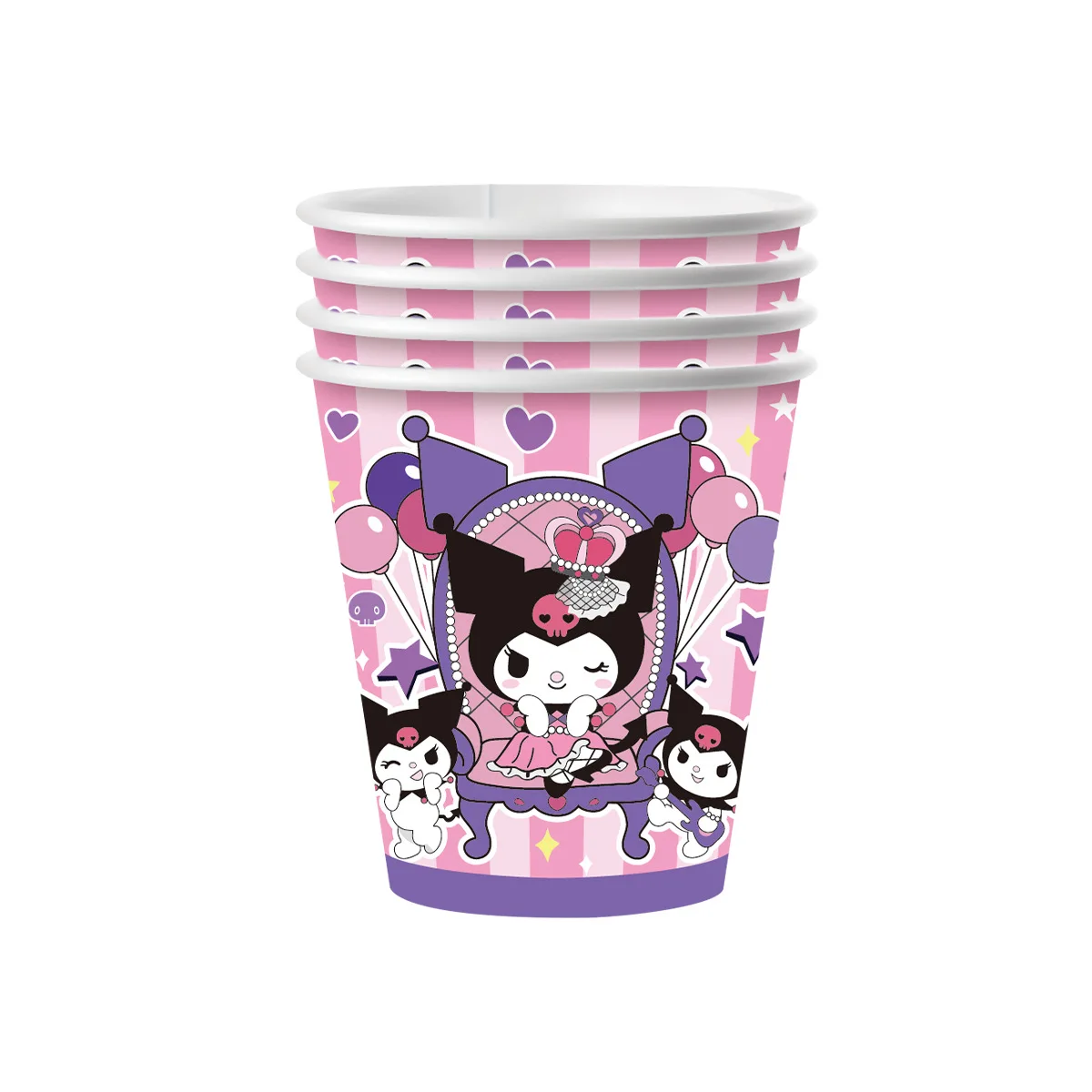 MINISO Kuromi украшение для дня рождения одноразовая посуда бумажный стаканчик