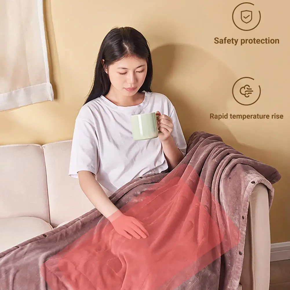 

Heated Blanket Thickened USB Charging Large Heating Range Safe Using Firm Hem Heating Blanket for Sofa