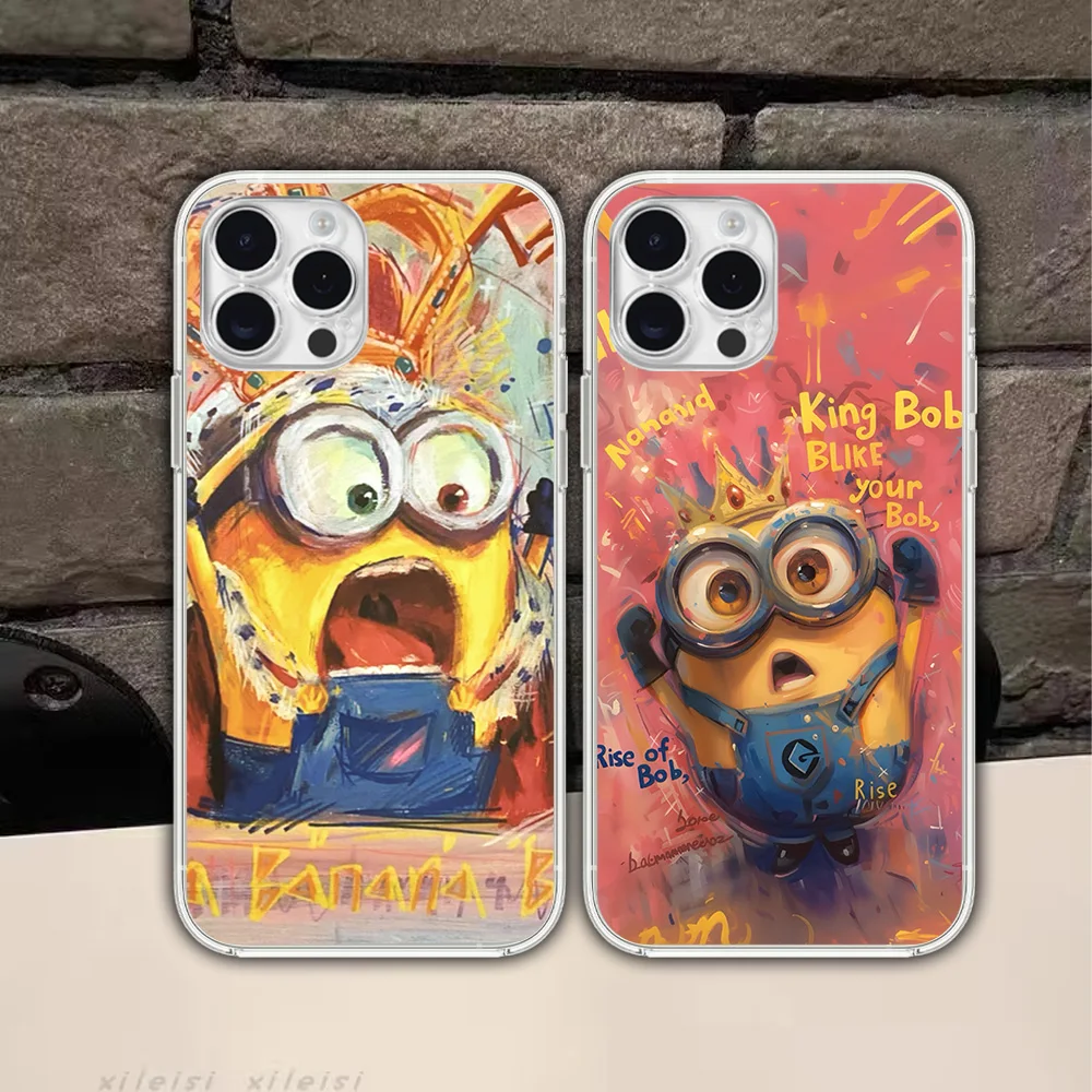 MINISO милые M-Миньоны для Samsung Galaxy S23 S22 Ultra Plus Note 20 Ultra10 A71 70 A52 Прозрачный чехол