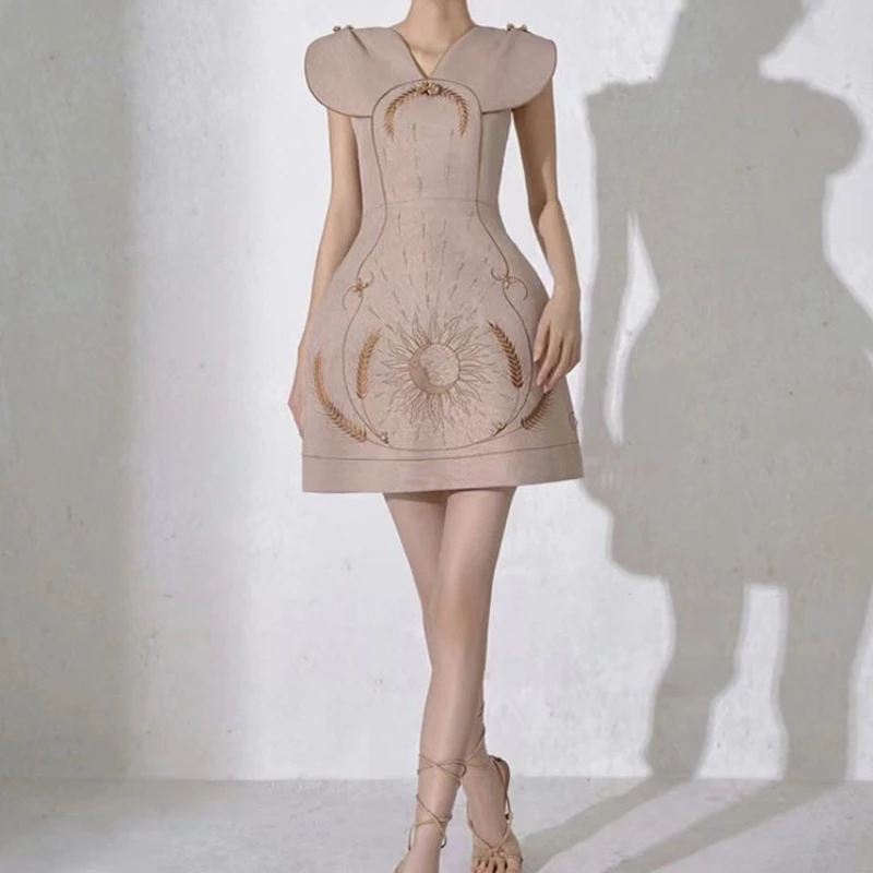 Женские платья женское платье с вышивкой шикарное элегантное кружевное