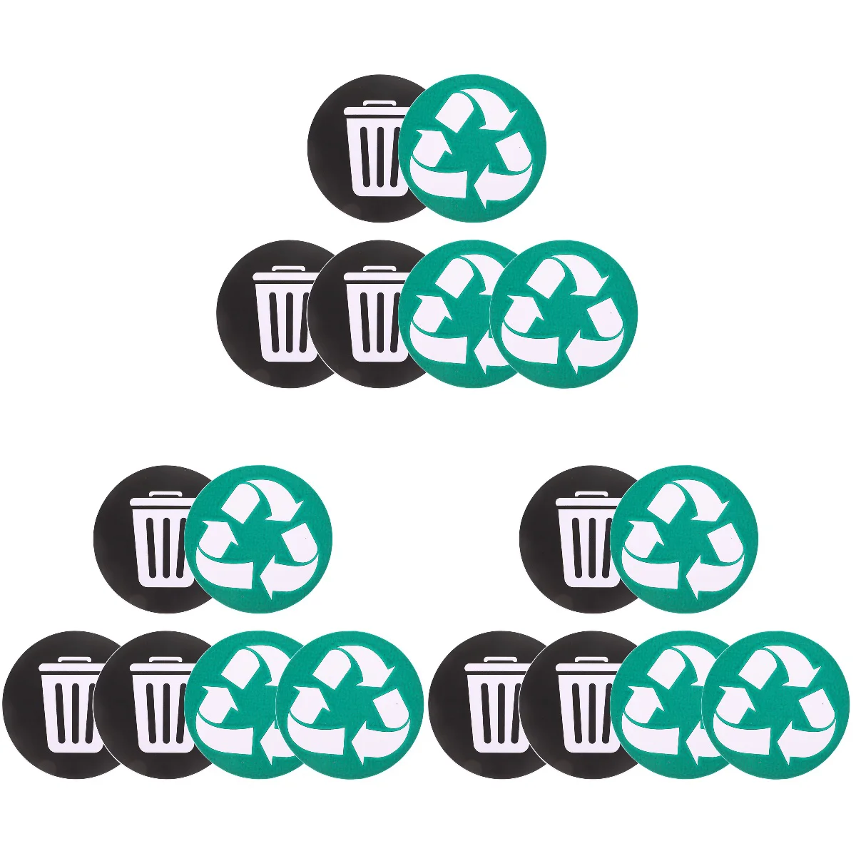 

18 pcs Recycling Trash Can Stickers Waterproof Trash Can Classification Stickers