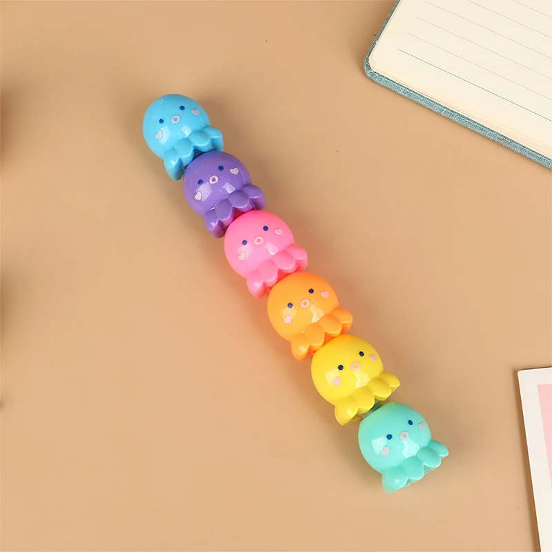 1Pc Creative Cat Claw Bear Shape Highlighter Cartoon Cute Can Be Separated Wide Pen Thick Pen Student Line Color Marker New