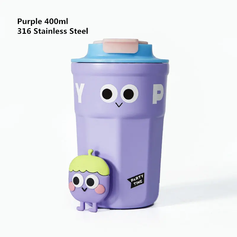 Термокружка Kawaii для выражений кофейная чашка девочек дорожный термос из