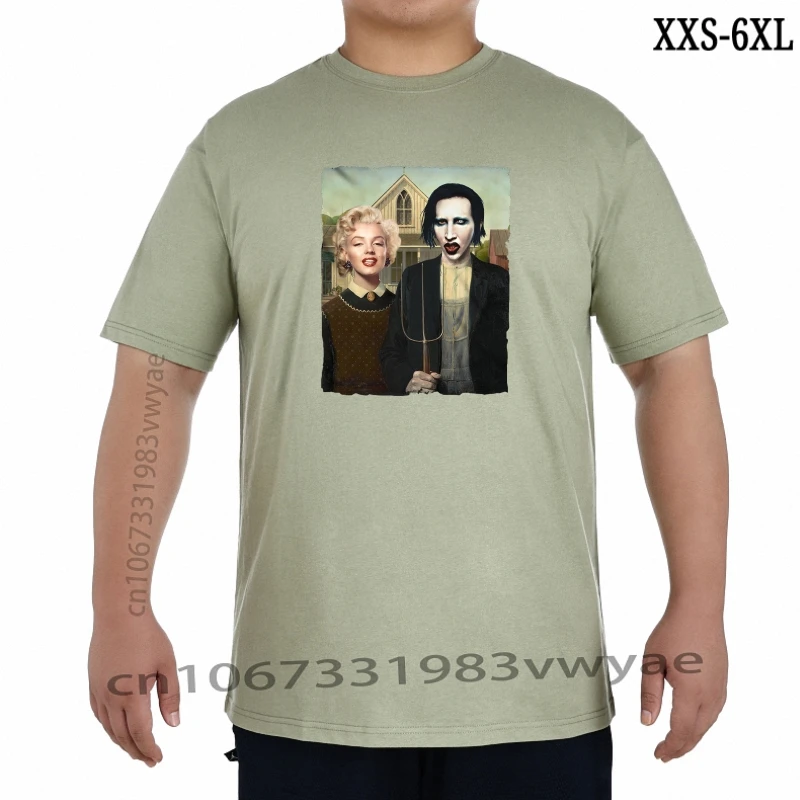 

Marilyn Monroe tshirt, Manson tshirt, American Gothic, Funny, Glamour, Pinup 2023 New Fashion T Shirt Men Cotton XXS-6XL