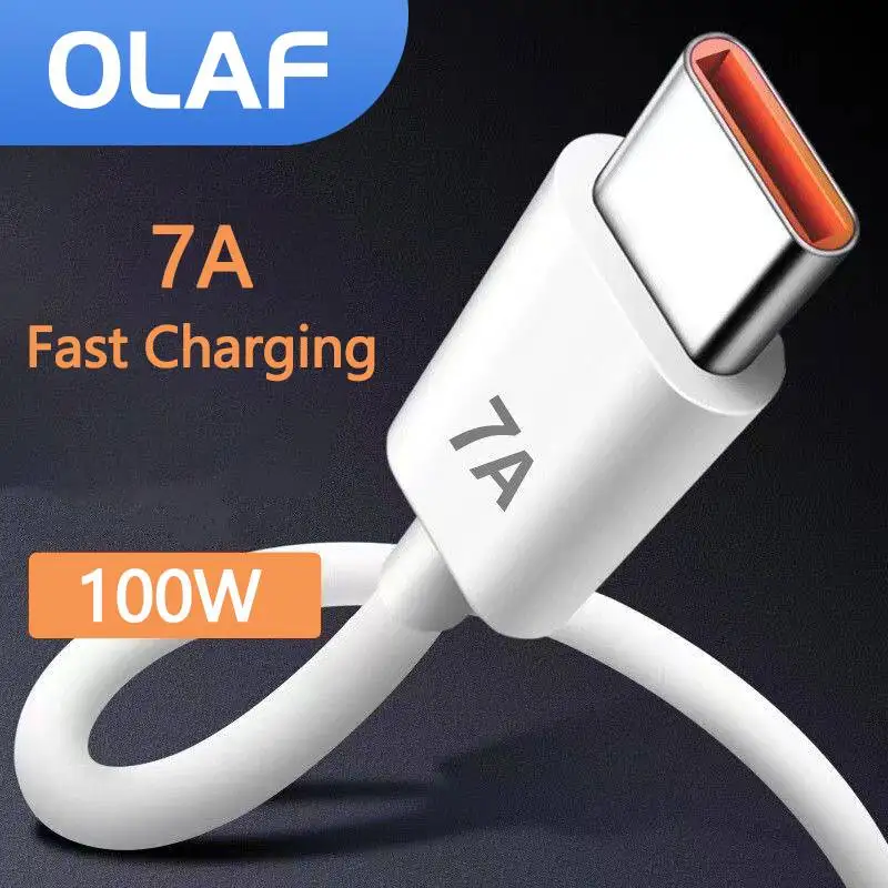 

Кабель OLAF 7A 100 Вт USB Type-C для Xiaomi 11 Huawei Mate 40 30 Samsung